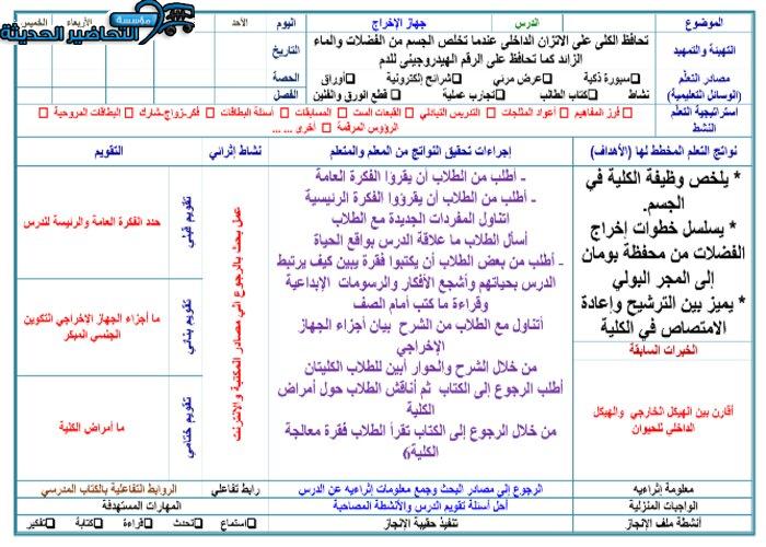 بوربوينت درس جهاز الإخراج مادة الاحياء 2 نظام مقررات