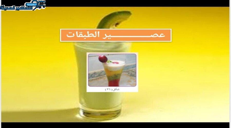 بوربوينت درس مشروبات باردة مادة التربية الصحية والنسوية مقررات