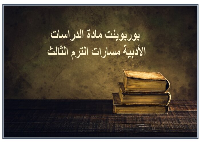 ملخص مادة الدراسات الأدبية مسارات الترم الثالث