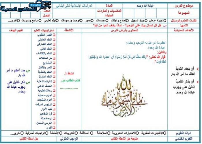 بوربوينت مادة الدراسات الإسلامية الصف الثاني الابتدائي للفصل الدراسي الثاني