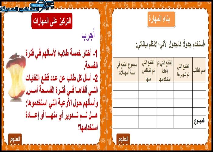 بوربوينت مادة العلوم ثالث ابتدائي
