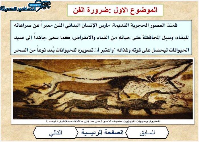 بور بوينت مادة التربية الفنية مقررات