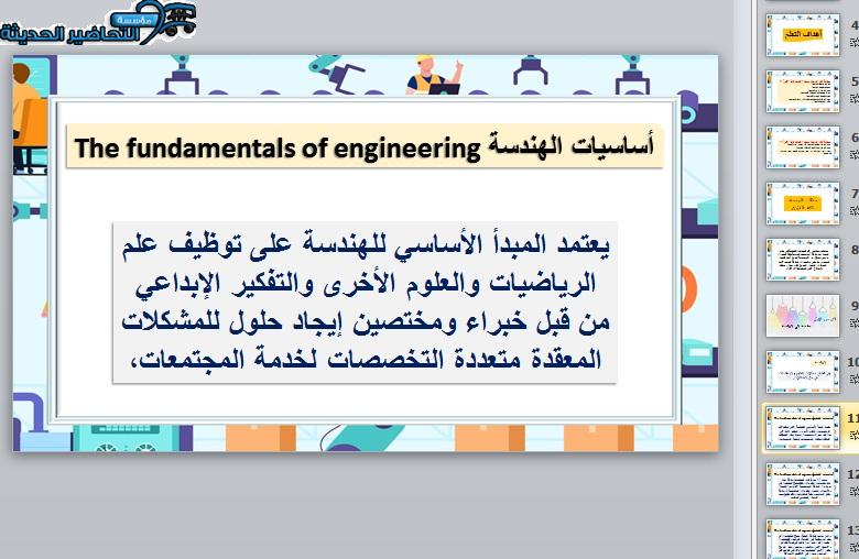 بوربوينت مادة الهندسة مسارات الفصل الأول