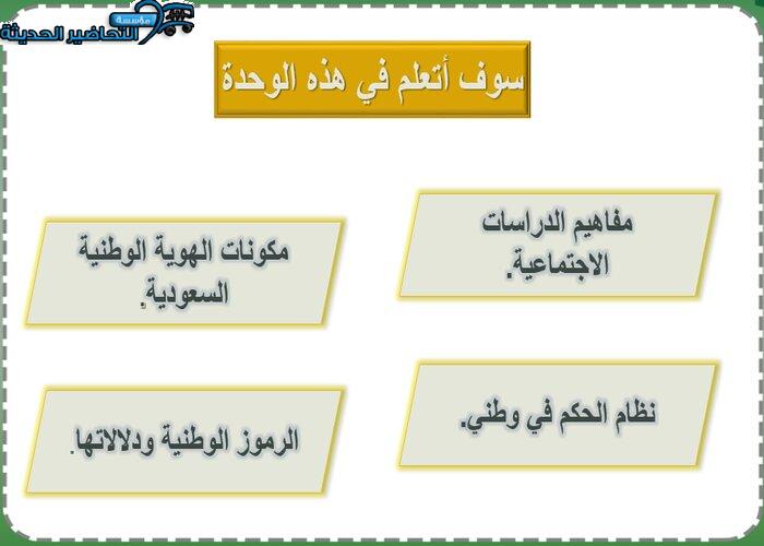 بوربوينت درس الدراسات الاجتماعية اجتماعيات رابع ابتدائي فصل دراسي اول