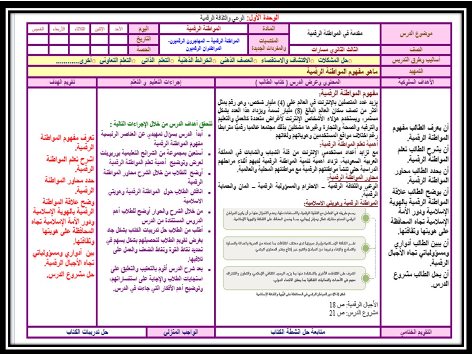 تحضير المواطنة الرقمية مسارات