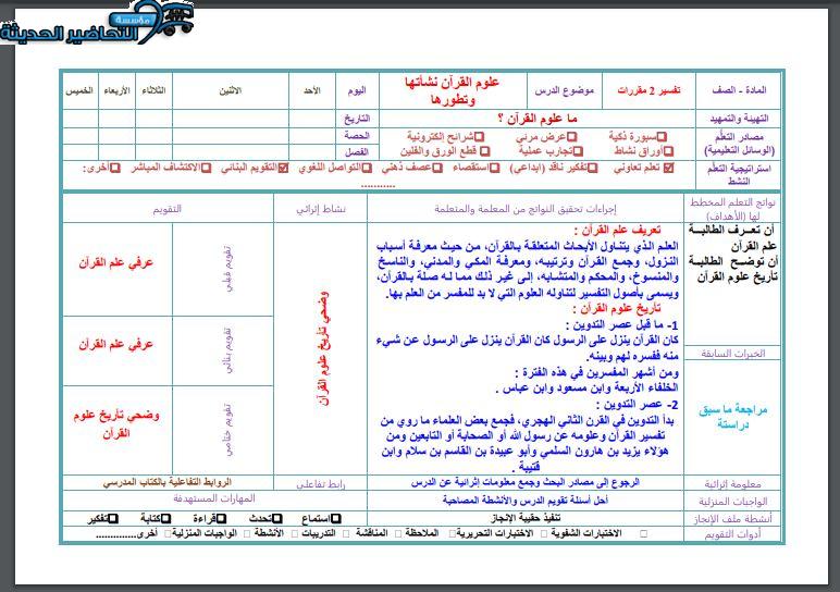 بوربوينت مادة التفسير 2 نظام مقررات