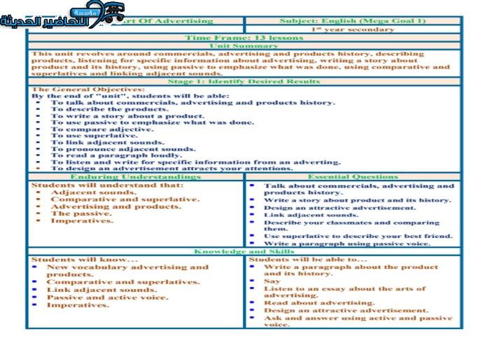 تحضير درس Unit 4 Lesson 3 مادة Mega Goal 1 مقررات