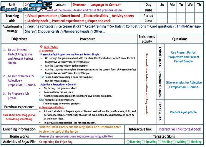 تحضير درس Unit 4 Lesson 7 مادة Mega Goal 1 مقررات