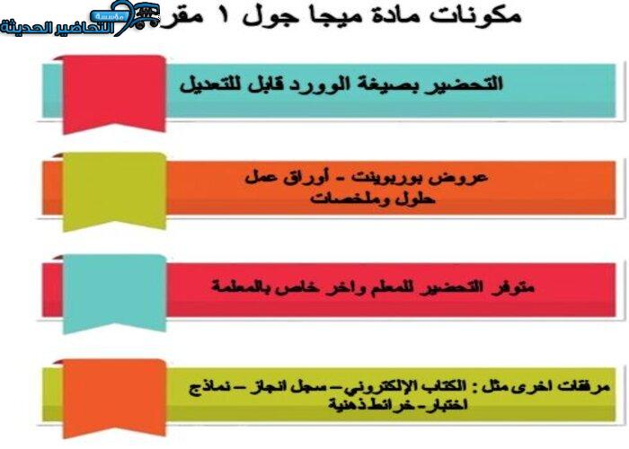 مكونات مادة Mega Goal 1 مقررات