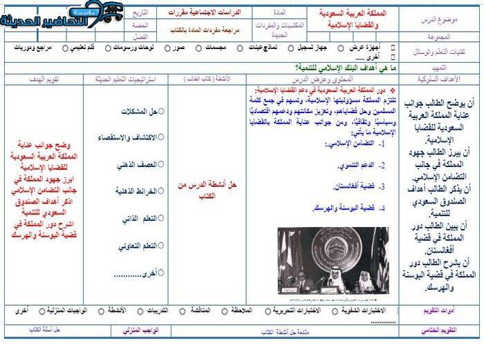 بوربوينت درس المملكة العربية السعودية والقضايا العربية مادة الاجتماعيات مقررات