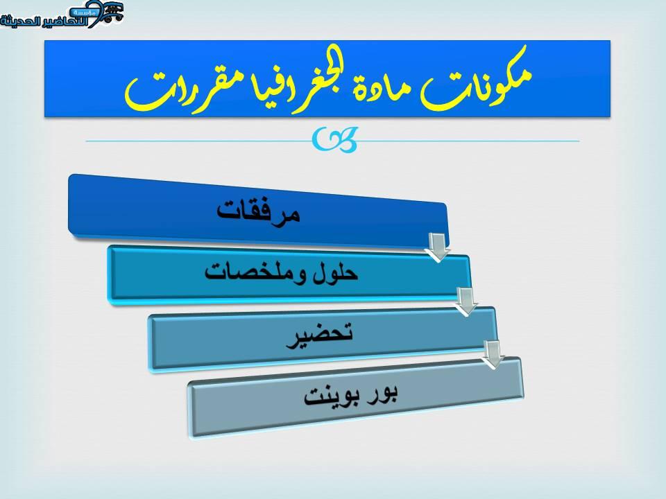 مكونات مادة الجغرافيا مقررات