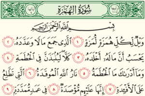 تحضير درس سورة الهمزة مادة القرآن الكريم مجتمع بلا أمية الفصل الدراسي الأول 1441