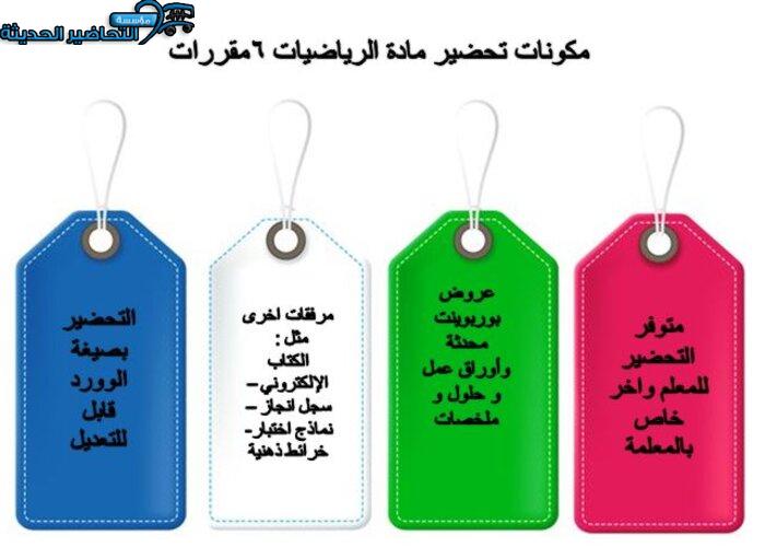 تحضير رياضيات 6 ثالث ثانوي