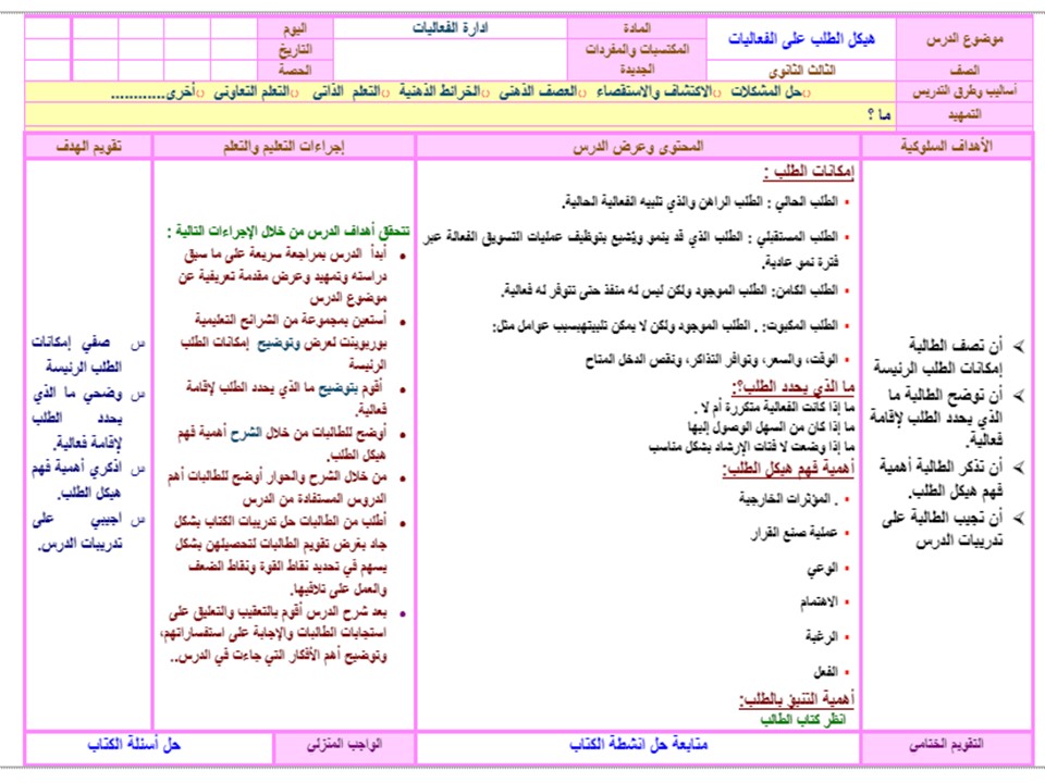 كتاب مادة ادارة الفعاليات ثالث ثانوي الفصل الثاني كتاب مادة ادارة الفعاليات ثالث ثانوي الفصل الثاني