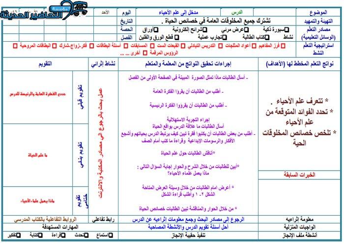 تحضير مادة الأحياء للصف الثانوي مقررات الفصل الدراسي الثاني