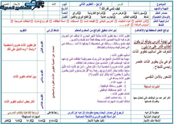 حل اسئله مادة التربية المهنية مقررات