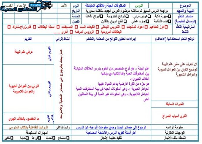 تحضير مادة علم البيئة نظام مقررات