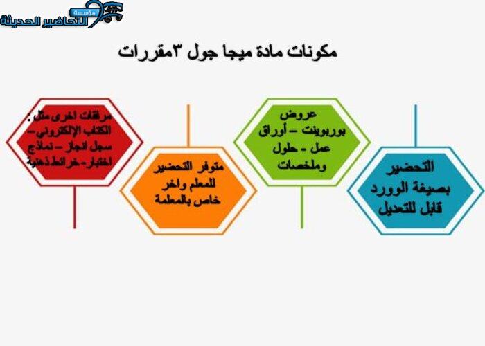 مكونات مادة ميجا جول 3 مقررات 