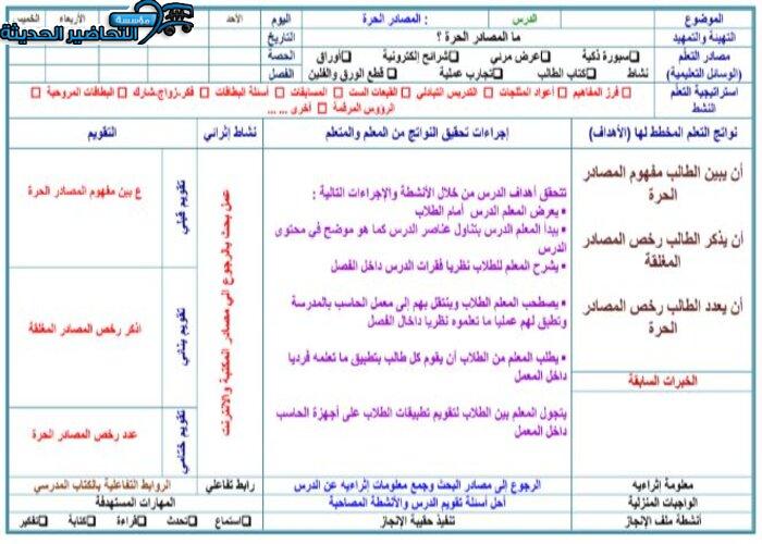 ورق عمل مادة الحاسب الآلى 1 مقررات