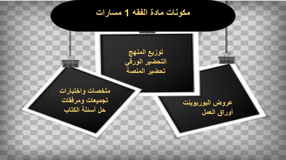 توزيع المنهج الفقه 1 مسارات توزيع المنهج الفقه 1 مسارات