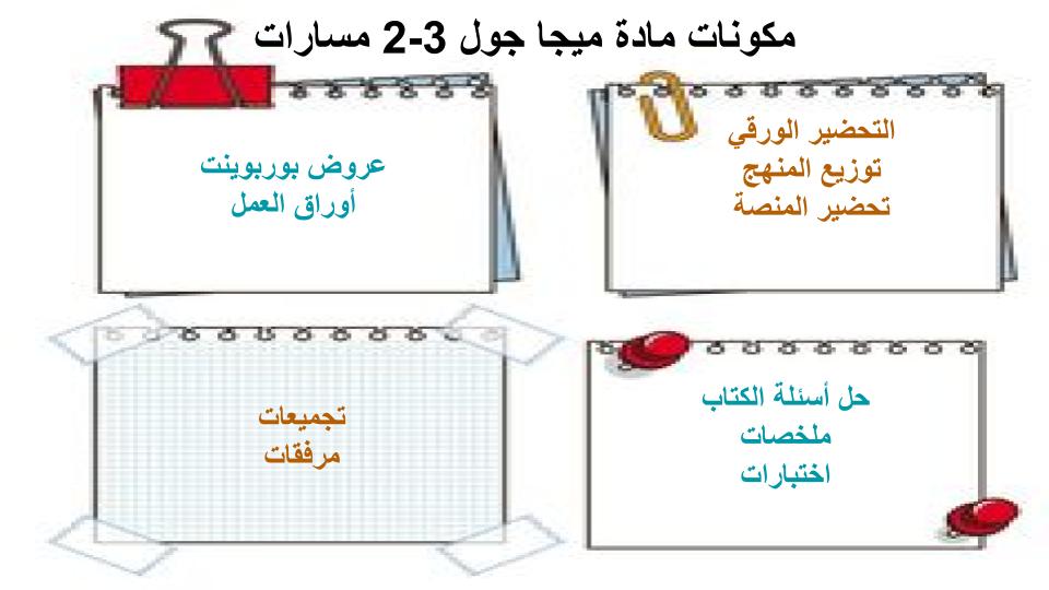 حل أسئلة MEGA GOAL 3-2 مسارات