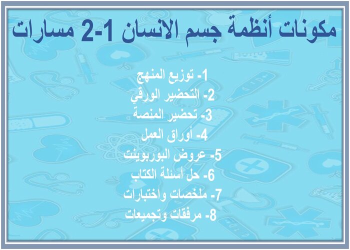 حل أسئلة أنظمة جسم الانسان 1-2 مسارات  