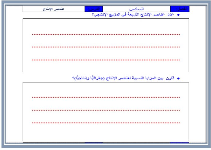 حل أسئلة تنمية مستدامة ثالث ثانوي 