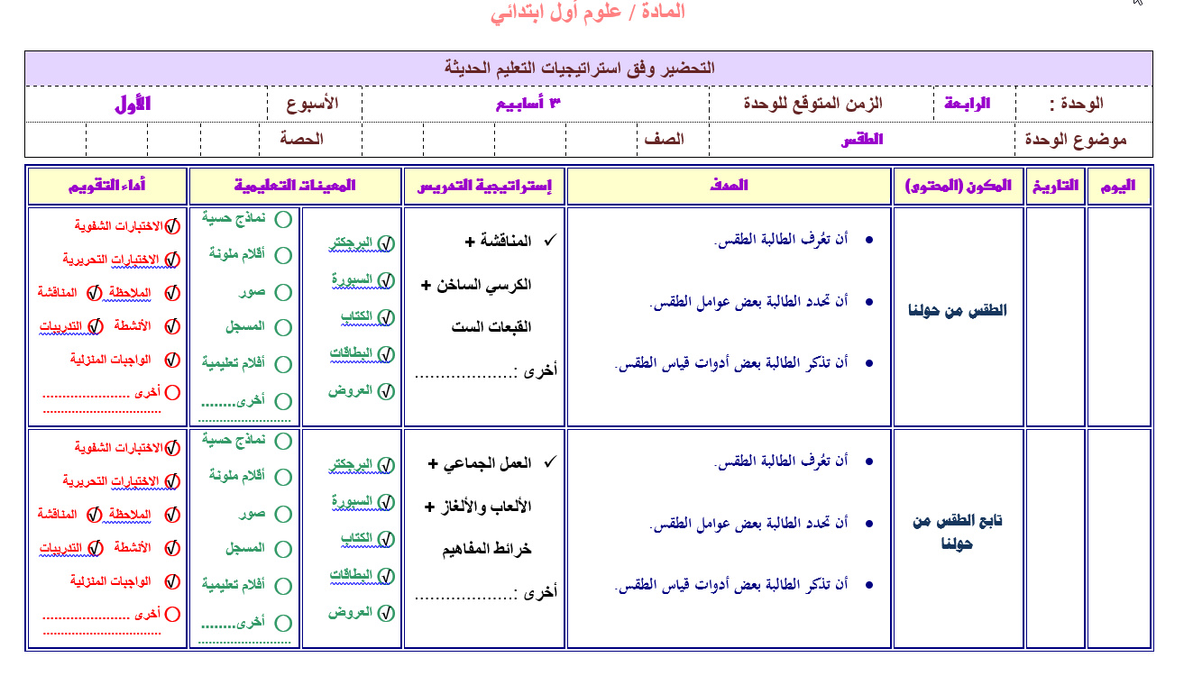 حل اسئلة مادة العلوم الصف الأول الابتدائي الفصل الدراسي الثاني