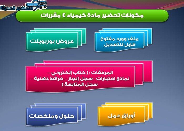 حل أسئلة مادة الكيمياء 4 مقررات