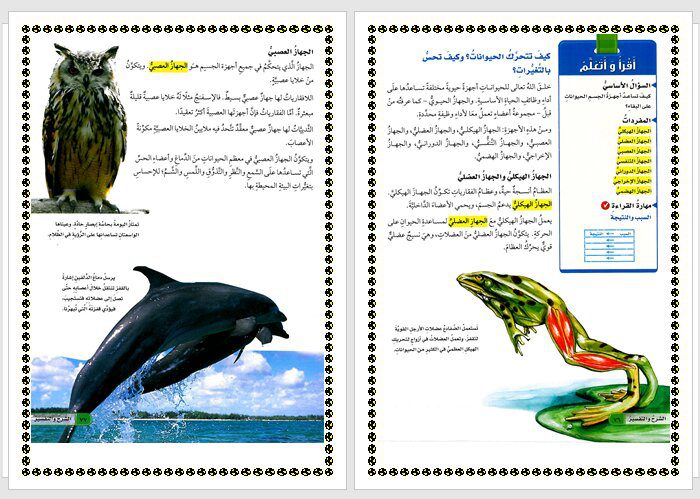 حل اسئلة درس أجهزة اجسام الحيوانات علوم رابع ابتدائي فصل دراسي اول