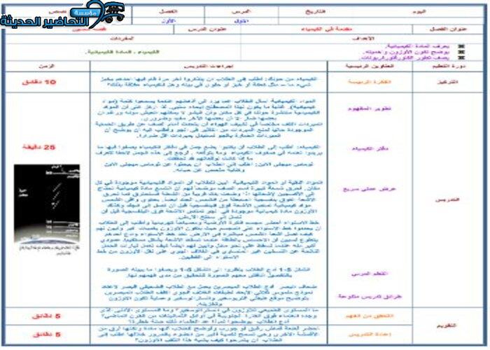 حل اسئلة مادة كيمياء 1 مقررات