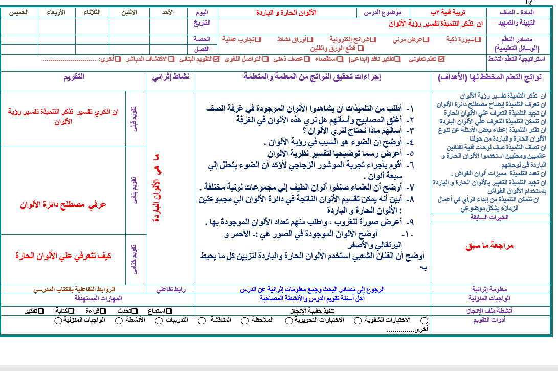 حل اسئله مادة التربيه الفنيه الصف الثانى الابتدائي الفصل الدراسي الثاني