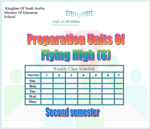 بوربوينت وحدة Study plans فلاينق هاي 6 مقررات الفصل الدراسي الثاني