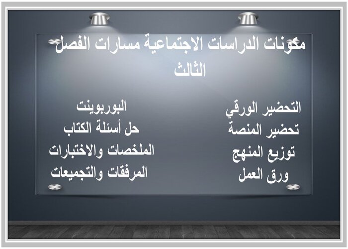 سجل انجاز الدراسات الاجتماعية مسارات الفصل الثالث 