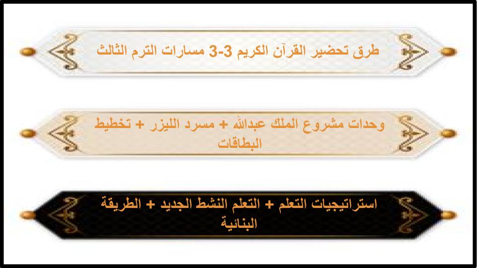 سجل انجاز القرآن الكريم 3-3 مسارات الترم الثالث