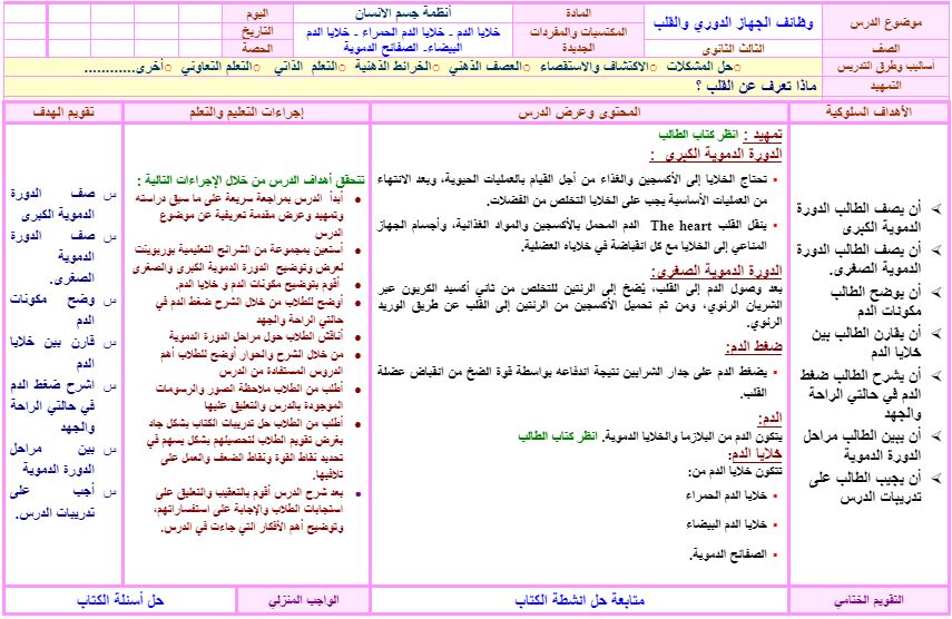 سجل انجاز مادة أنظمة جسم الانسان 1-2 ثالث ثانوي الفصل الثاني سجل انجاز مادة أنظمة جسم الانسان 1-2 ثالث ثانوي الفصل الثاني