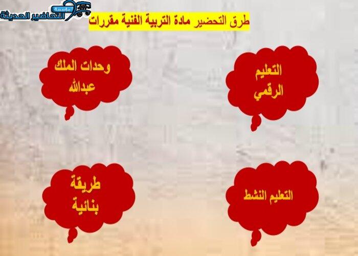 بوربوينت مادة التربية الفنية مقررات
