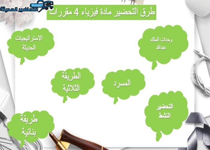 ورق عمل مادة فيزياء 4 مقررات