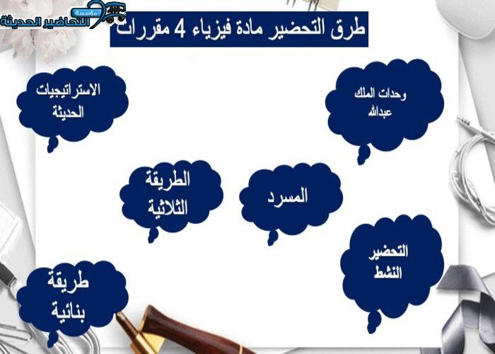 تحضير مادة فيزياء 4 مقررات