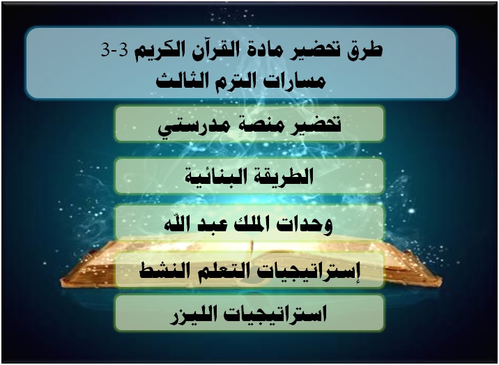طرق تحاضير القرآن الكريم 3-3 الترم الثالث مسارات