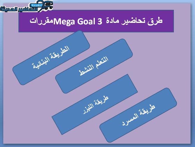 بوربوينت درس Unit 1 Lesson 1 مادة Mega Goal 3 مقررات