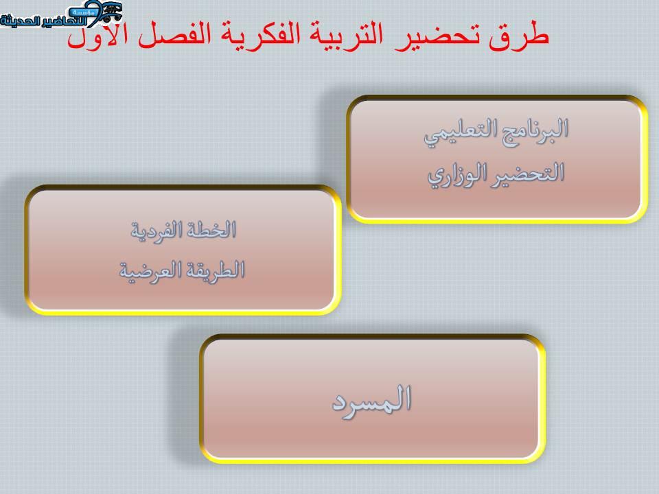 اغلاق الدرس مادة الدراسات الاسلامية التربية الفكرية الفصل الأول مدرستي