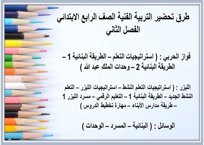 واجبات منصه مدرستى التربية الفنية الصف الرابع الابتدائي الفصل الثاني 