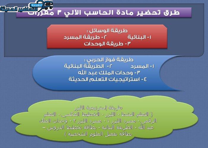 ورق عمل مادة الحاسب الآلي 3 مقررات