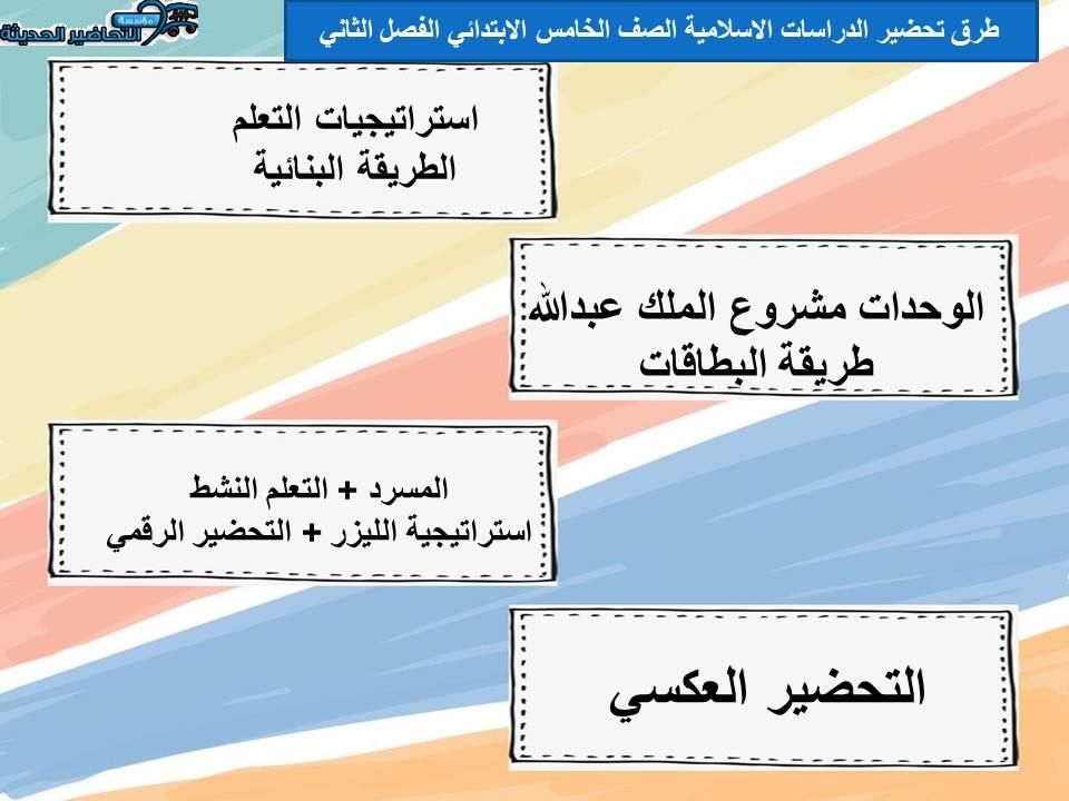 اثراءات منصة مدرستي الدراسات الاسلامية الصف الخامس الابتدائي الفصل الثاني