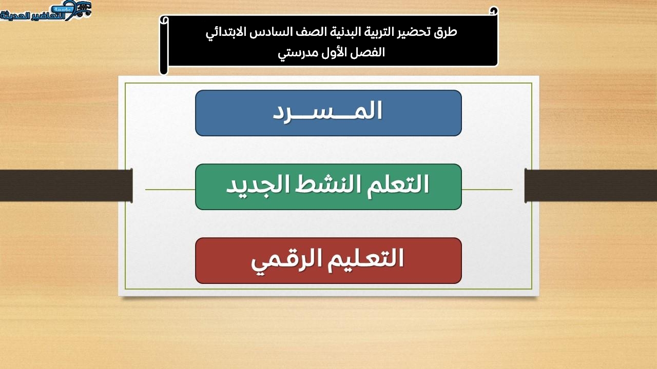 طرق تحضير تربية بدنية الصف السادس الابتدائي الفصل الأول مدرستي