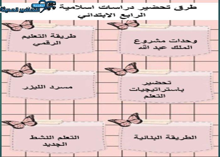 اثراءات منصه مدرستى دراسات اسلامية الصف الرابع الابتدائي الفصل الثاني