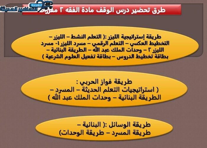ورق عمل درس الوقف فقه 2 مقررات 