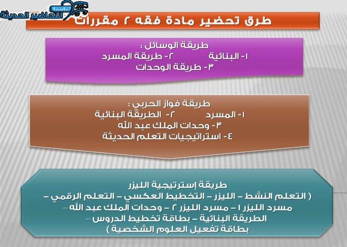 ورق عمل مادة فقه 2 مقررات