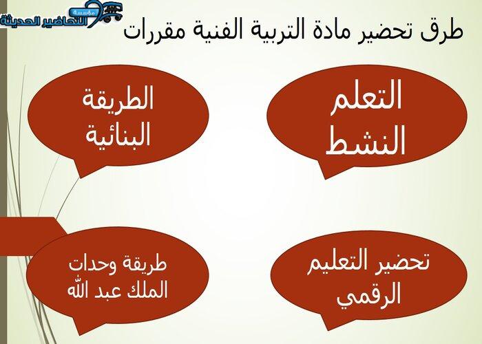 حل اسئلة مادة التربية الفنية مقررات